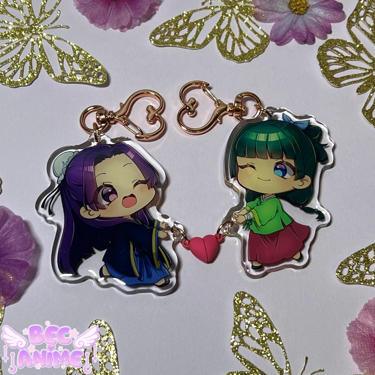 Anti-Romantic Couple Keychain
