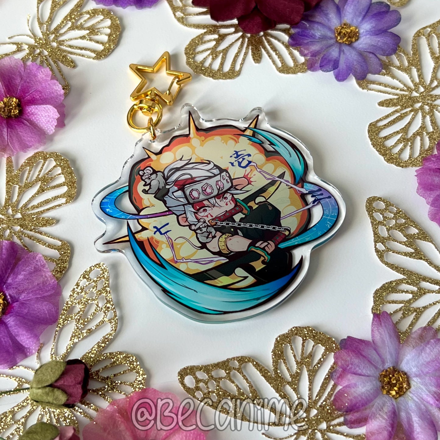 Flamboyant Reversible Keychain