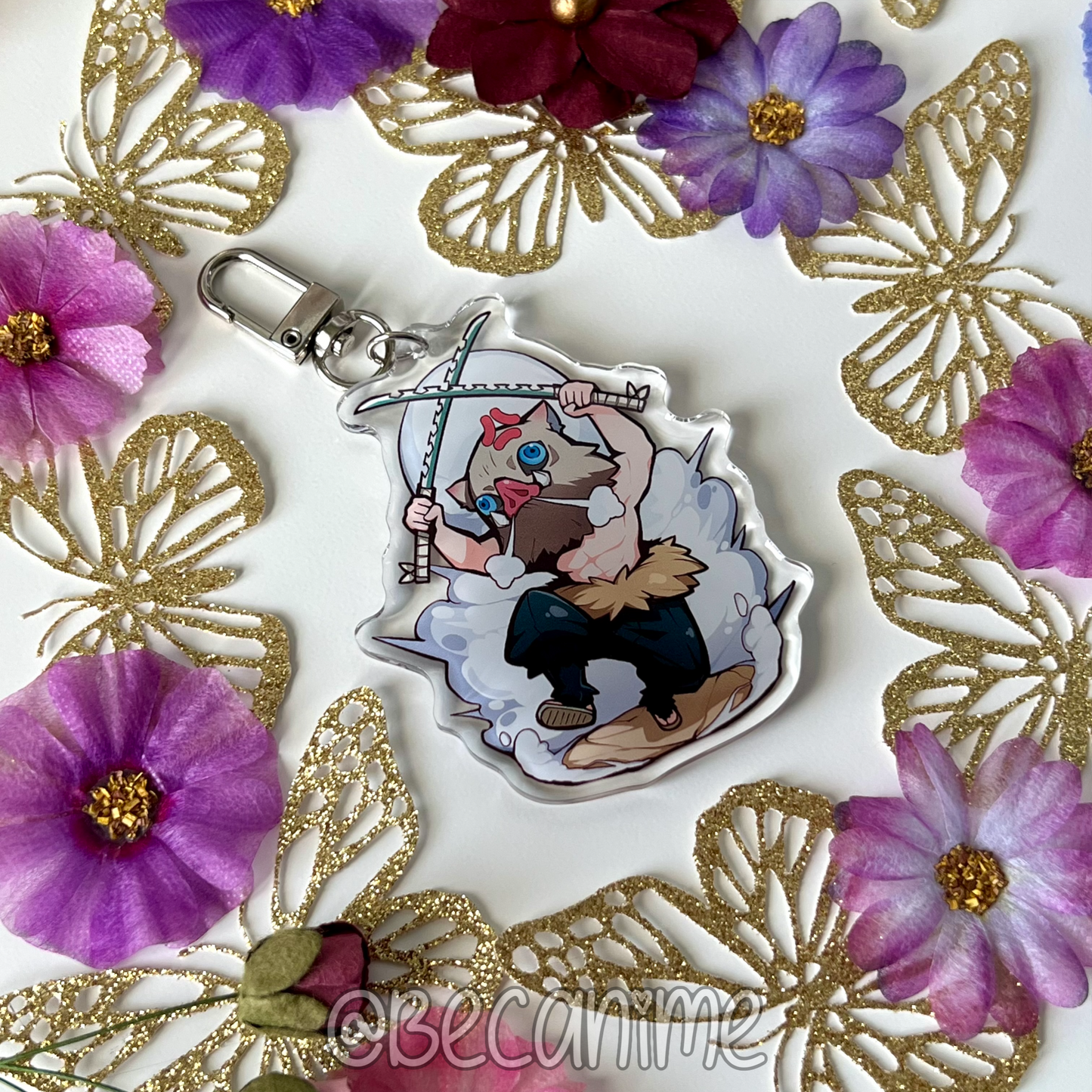 Boar Reversible Keychain