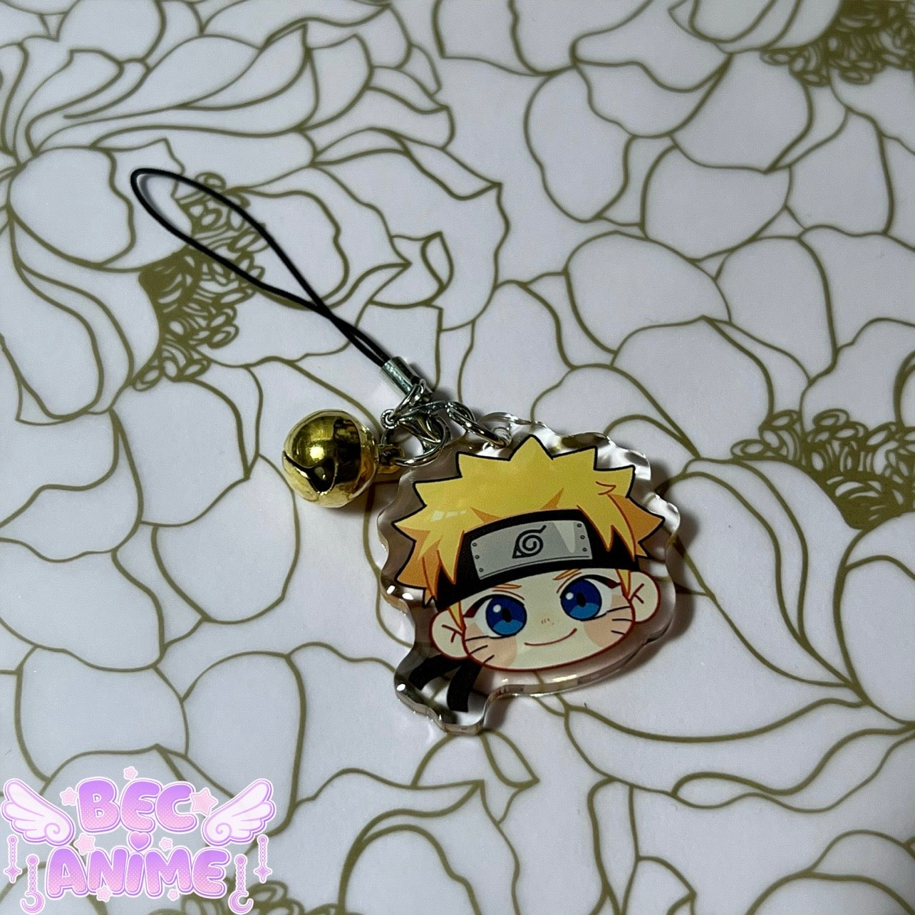 Yellow Fox Phone Charm