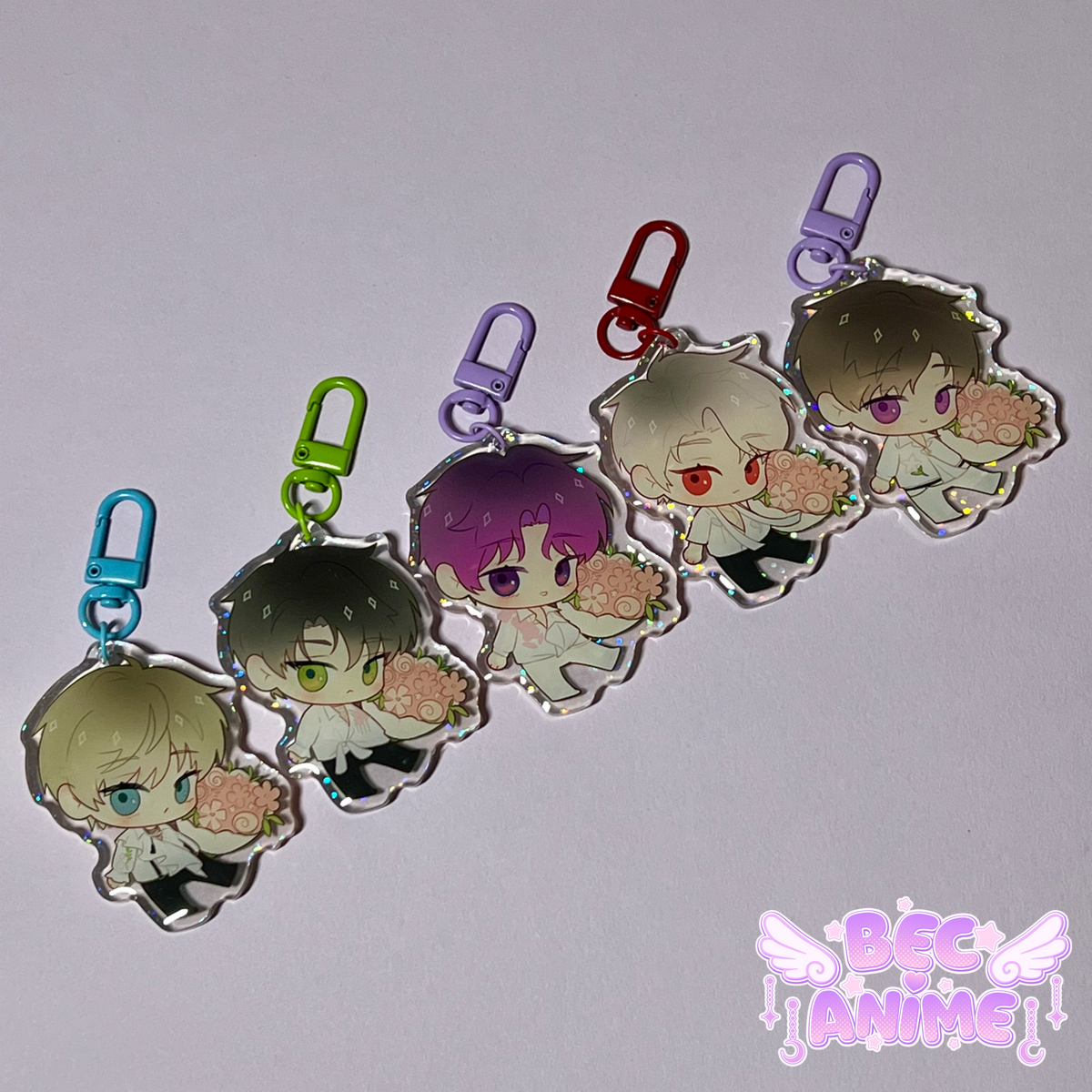 Flower Boy Chibi Keychains