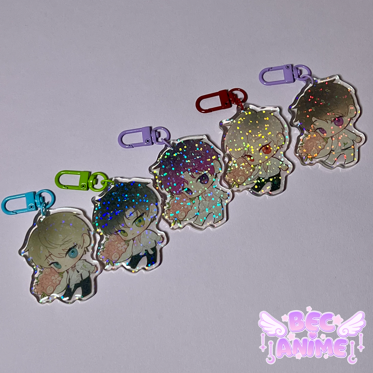 Flower Boy Chibi Keychains