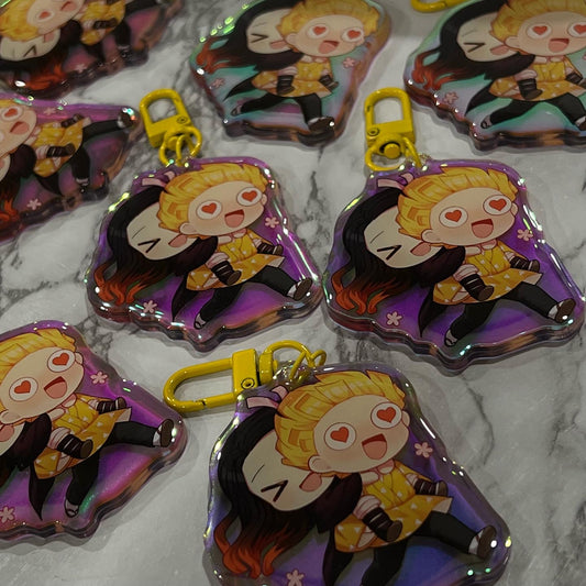 Lovebirds Keychain